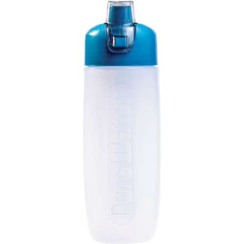 【TRUSCO】クリタック　携帯用浄水ボトル　ピュアウォーター　ブルー